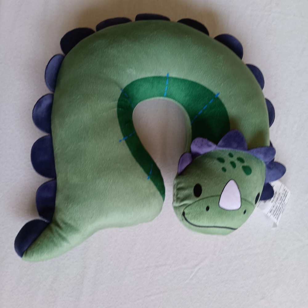Green Dinosaur Neck Pillow